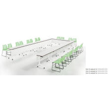 Foldable Conference Room White Table U Shape (FOH-TD-AM1207-B)